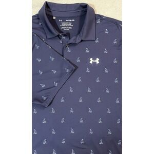 Under Armour Shirt Men's Size XL The Playoff Polo Navy Blue Golf Loose Sailboat